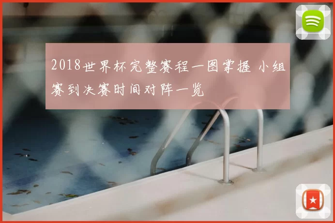 2018世界杯完整赛程一图掌握 小组赛到决赛时间对阵一览